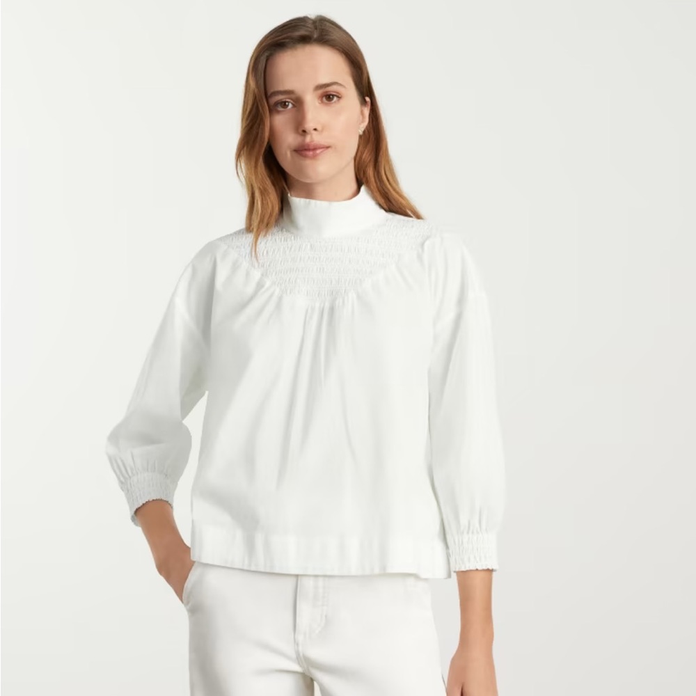 Everlane Funnel-Neck Smock Top